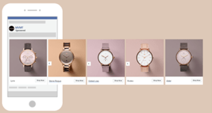 Example of a carousel ad showing how multiple products can be shown within the one ad.