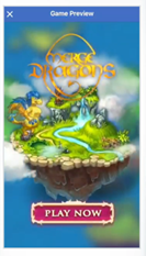 Example of a playable ad with a preview of the game that can be played.